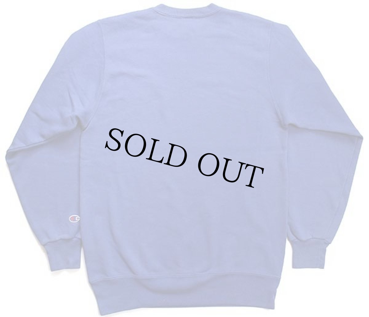 画像2: 90s USA製 Championチャンピオン ワンポイント スクリプト ロゴ刺繍 スウェット 青 M (2)