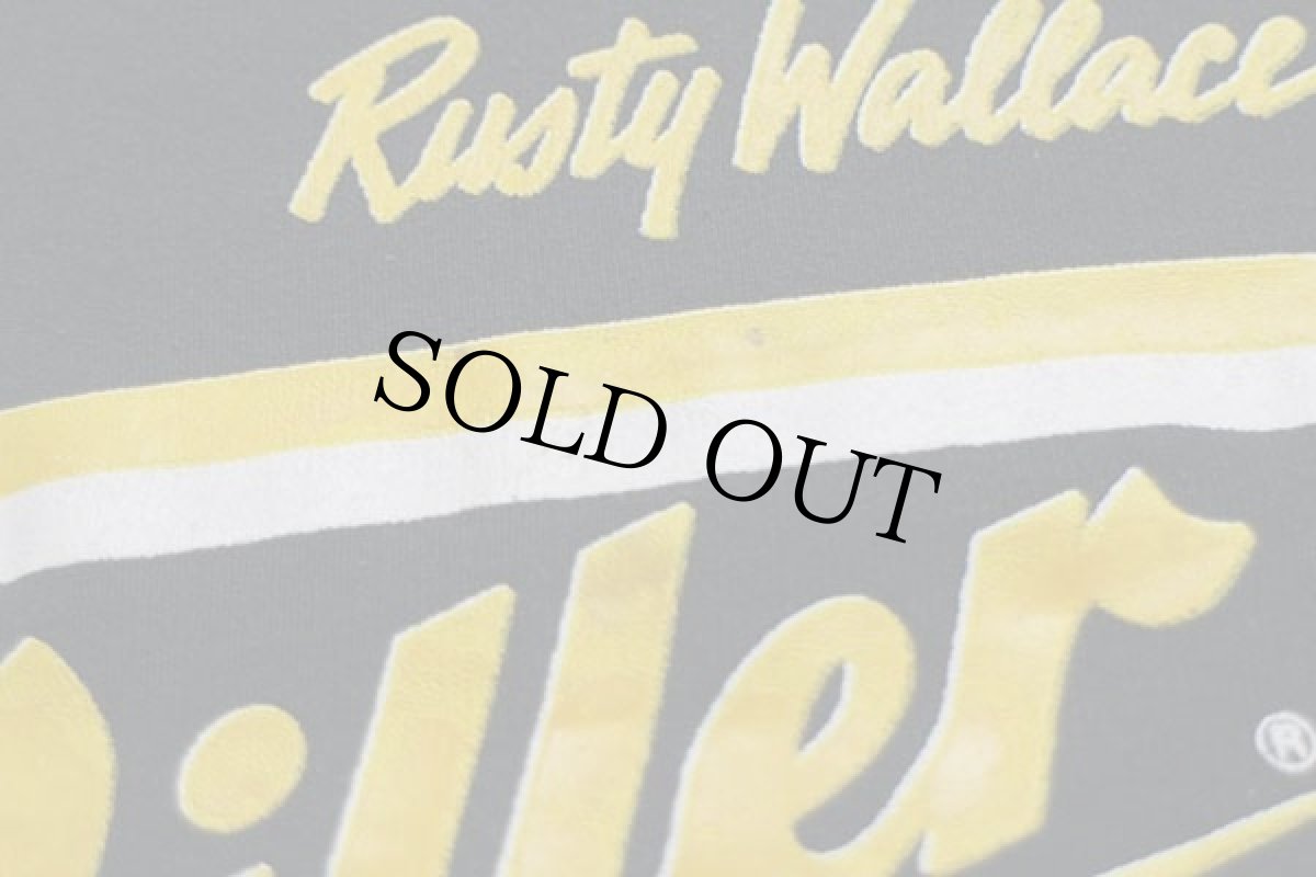 画像6: 80s USA製 NASCAR Miller Genuine Draft Rusty Wallace スウェット 黒 M (6)