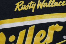 画像6: 80s USA製 NASCAR Miller Genuine Draft Rusty Wallace スウェット 黒 M (6)