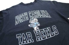 画像3: 90s Championチャンピオン NORTH CAROLINA TAR HEELS マスコット 前V スウェット 紺 XL (3)