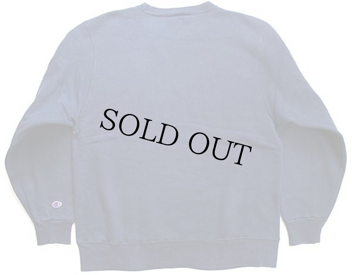 画像2: 90s USA製 Championチャンピオン TOWSON STATE 足型 前V スウェット 紺 L (2)