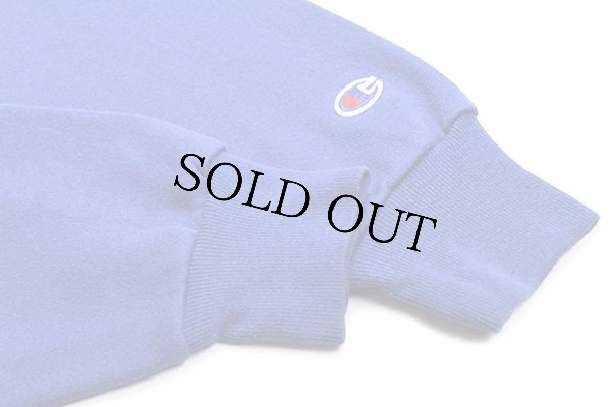 画像5: 90s USA製 Championチャンピオン ワンポイント スクリプト ロゴ刺繍 スウェット 青 M (5)