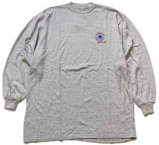 画像2: デッドストック★90s イタリア製 CONVERSEコンバース ALL STARオールスター 長袖Tシャツ 杢グレー XXL★特大 (2)