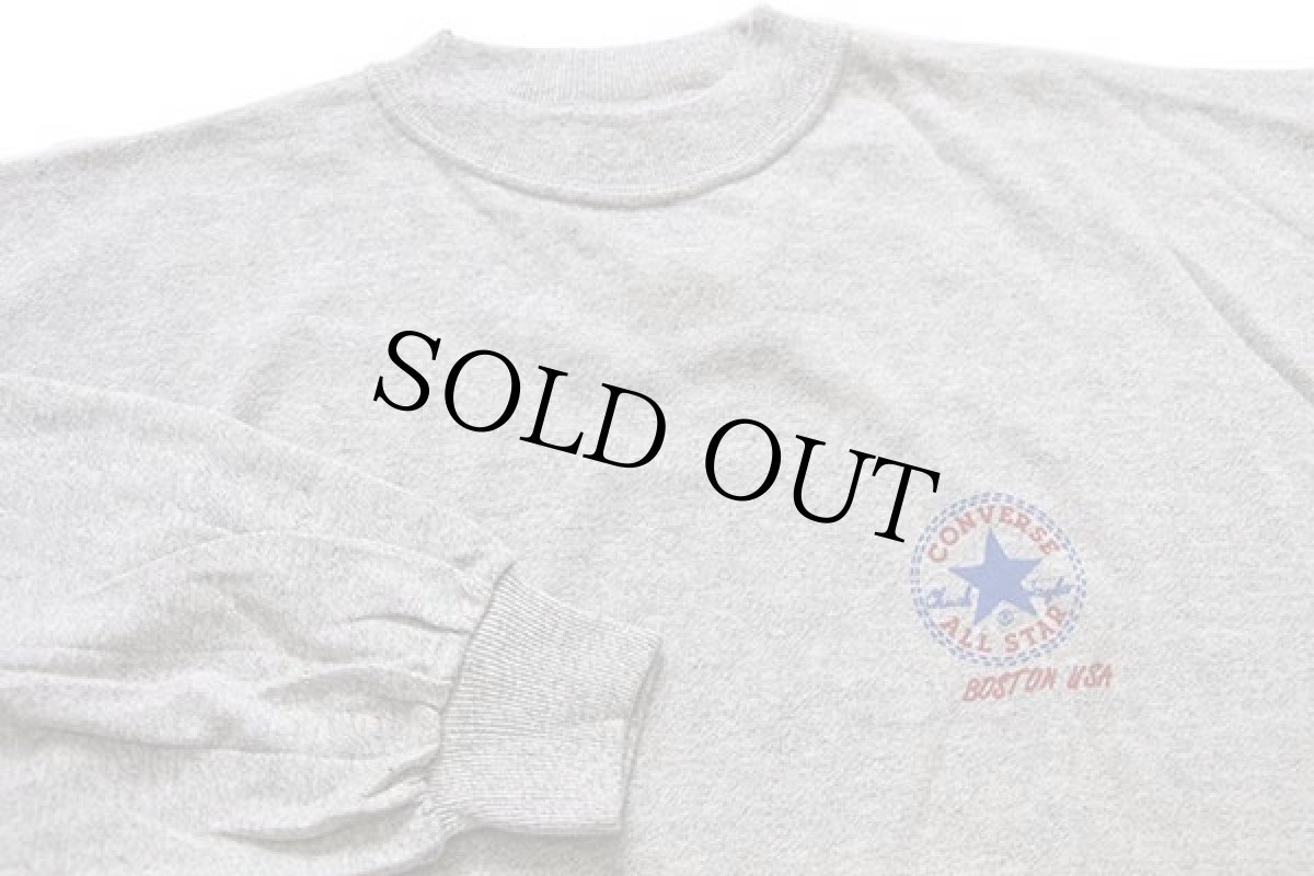 画像4: デッドストック★90s イタリア製 CONVERSEコンバース ALL STARオールスター 長袖Tシャツ 杢グレー XXL★特大 (4)