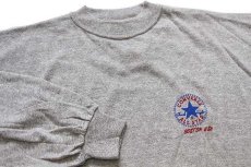 画像4: デッドストック★90s イタリア製 CONVERSEコンバース ALL STARオールスター 長袖Tシャツ 杢グレー XXL★特大 (4)