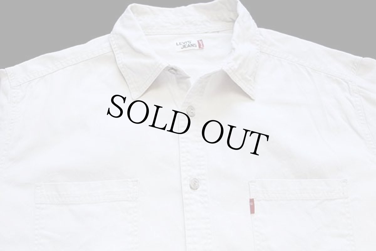 画像3: 00s Levi'sリーバイス カラーデニムシャツ 生成り (3)