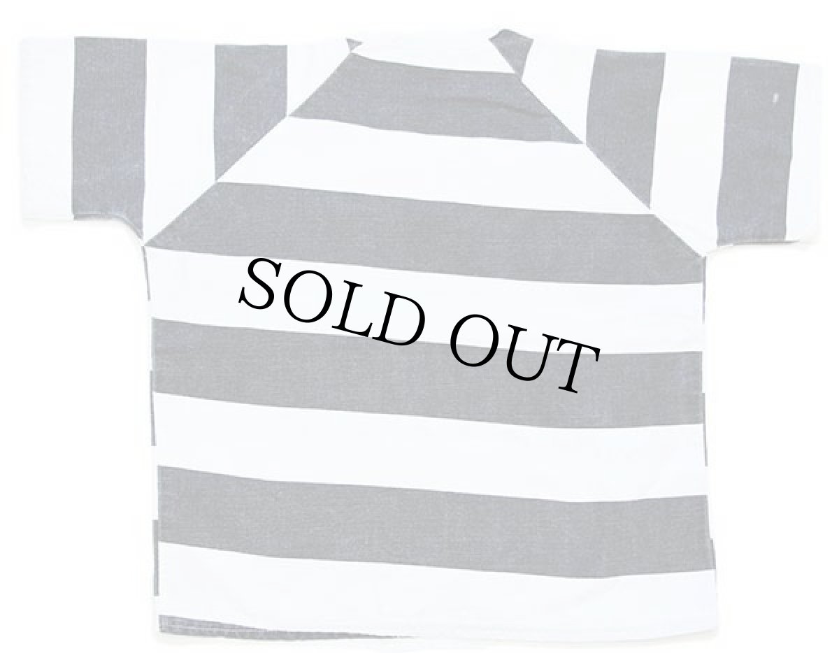 画像2: 80s BOB BARKER CO 太ボーダー 半袖 プリズナーシャツ 白×黒 M (2)