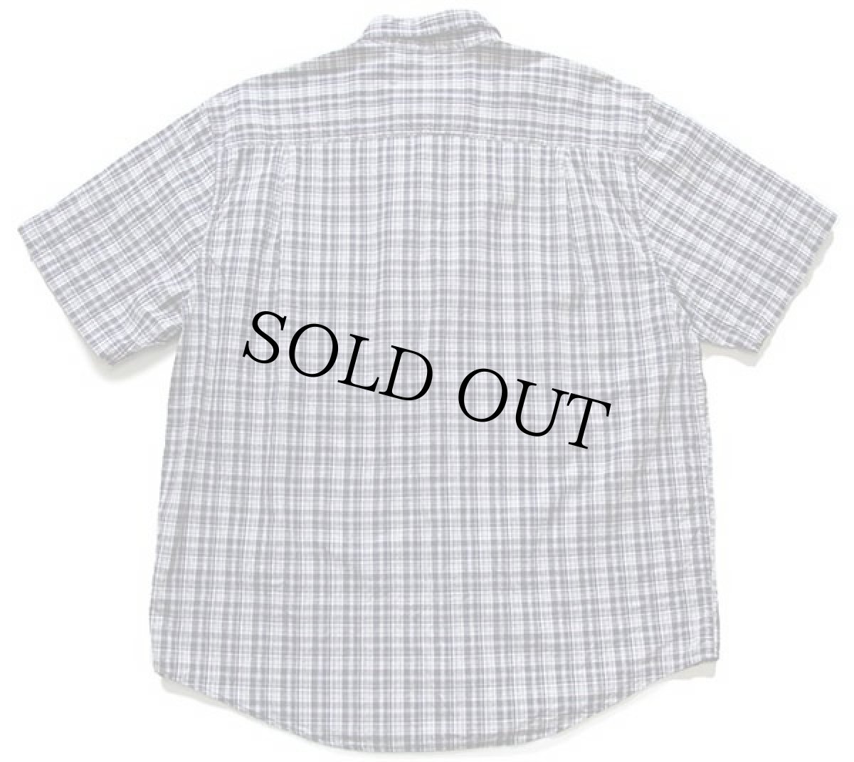 画像2: 90s EddieBauerエディーバウアー チェック ボタンダウン 半袖 オックスフォード コットンシャツ★インド綿 (2)