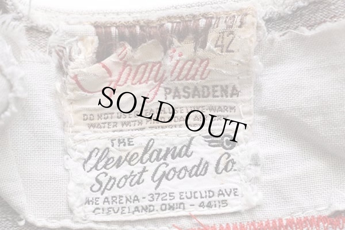 画像4: 60s Spanjian Oberlin 7 ナンバリング ベースボールシャツ 杢グレー×赤 42 (4)