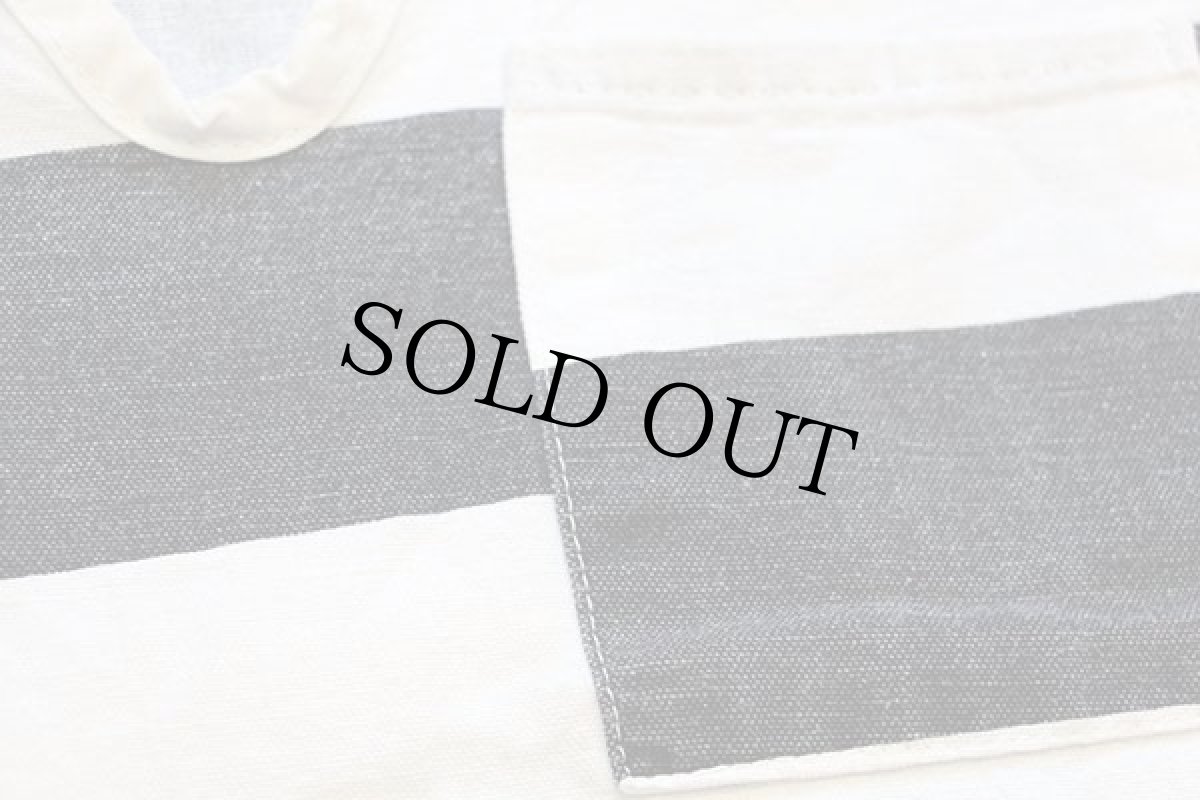 画像5: 80s BOB BARKER CO 太ボーダー 半袖 プリズナーシャツ 白×黒 M (5)