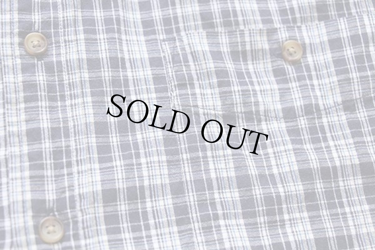 画像5: 90s EddieBauerエディーバウアー チェック ボタンダウン 半袖 オックスフォード コットンシャツ★インド綿 (5)