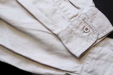 画像6: 90s Levi'sリーバイス カラーデニムシャツ ベージュ M (6)