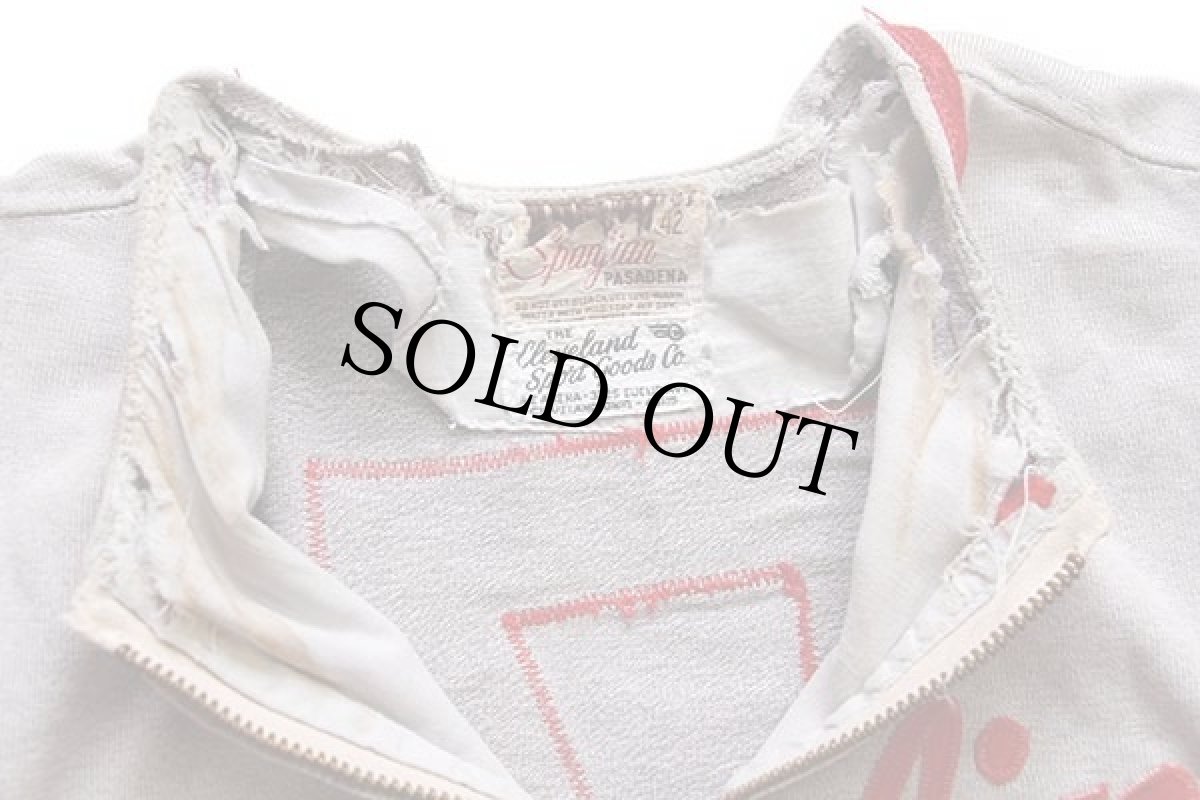 画像6: 60s Spanjian Oberlin 7 ナンバリング ベースボールシャツ 杢グレー×赤 42 (6)