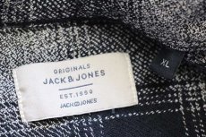 画像4: JACK&JONES オンブレチェック コットン フランネルシャツ 黒×白 XL (4)