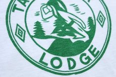 画像5: 70s USA製 BSA ボーイスカウト TAMARACK LODGE インディアン 染み込みプリント コットンTシャツ 白 (5)