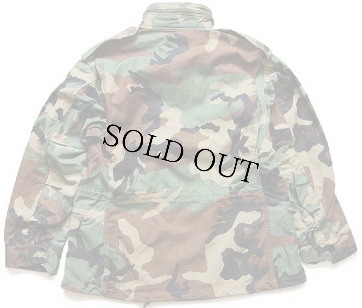 画像2: 80s 米軍 U.S.ARMY パッチ付き ウッドランドカモ M-65 フィールドジャケット S-XS (2)