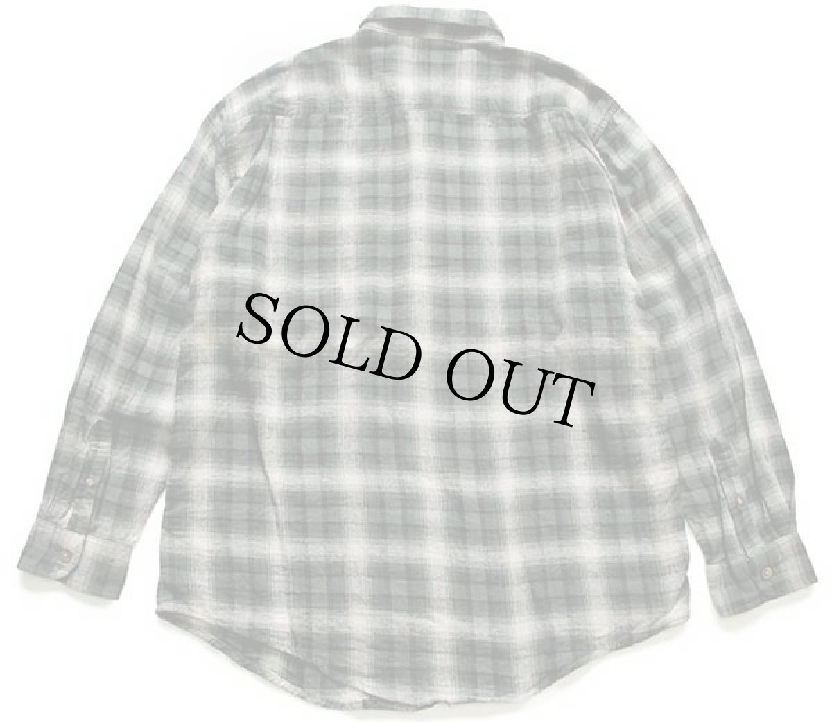 画像2: 90s JANSPORTジャンスポーツ オンブレチェック ボタンダウン コットン ライトネルシャツ (2)