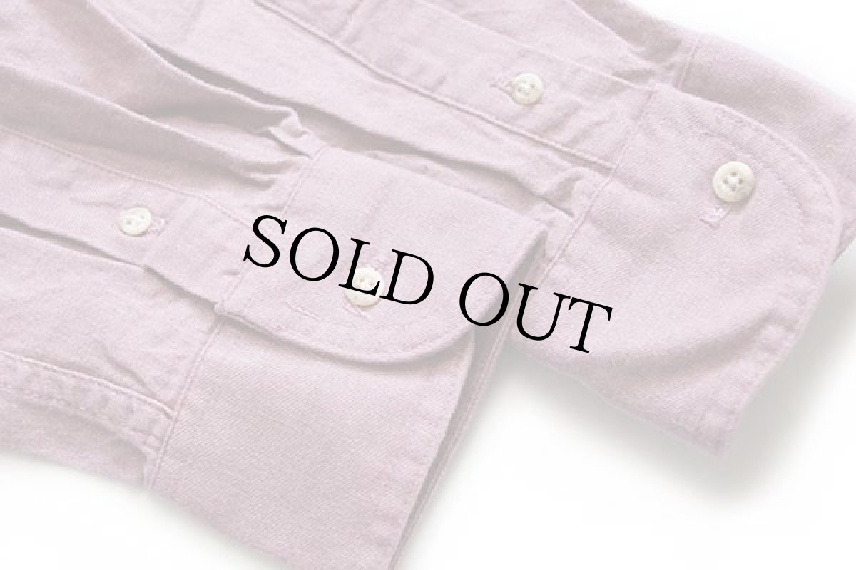 画像7: デッドストック★90s EddieBauerエディーバウアー 無地 ボタンダウン コットン ダンガリーシャツ 薄赤紫 M★A (7)