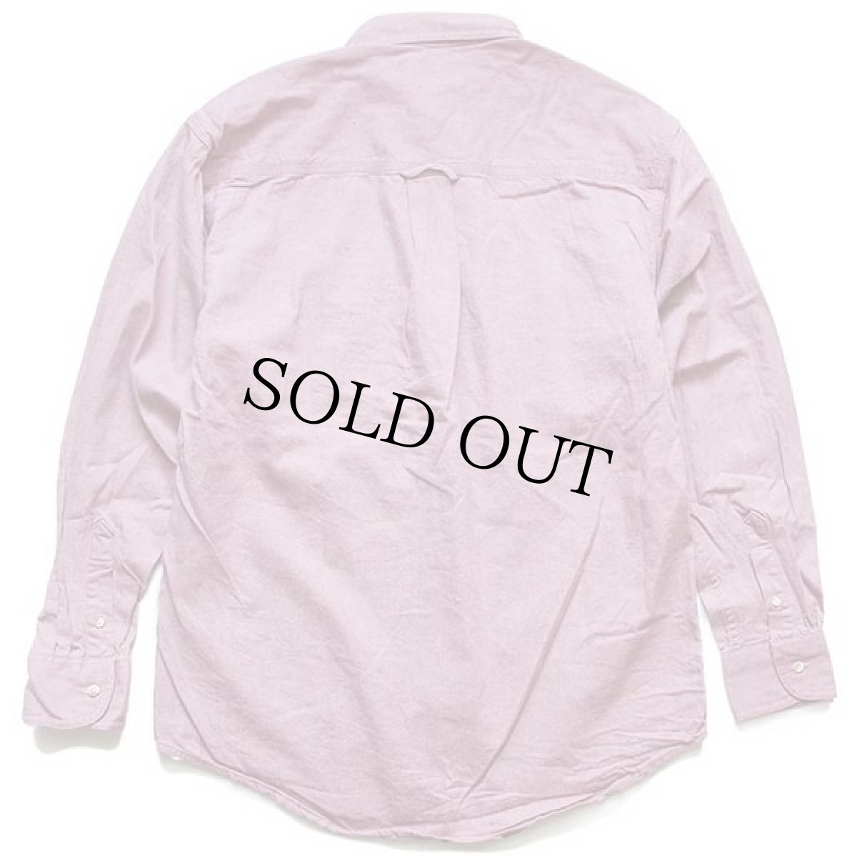 画像3: デッドストック★90s EddieBauerエディーバウアー 無地 ボタンダウン コットン ダンガリーシャツ 薄赤紫 M★A (3)