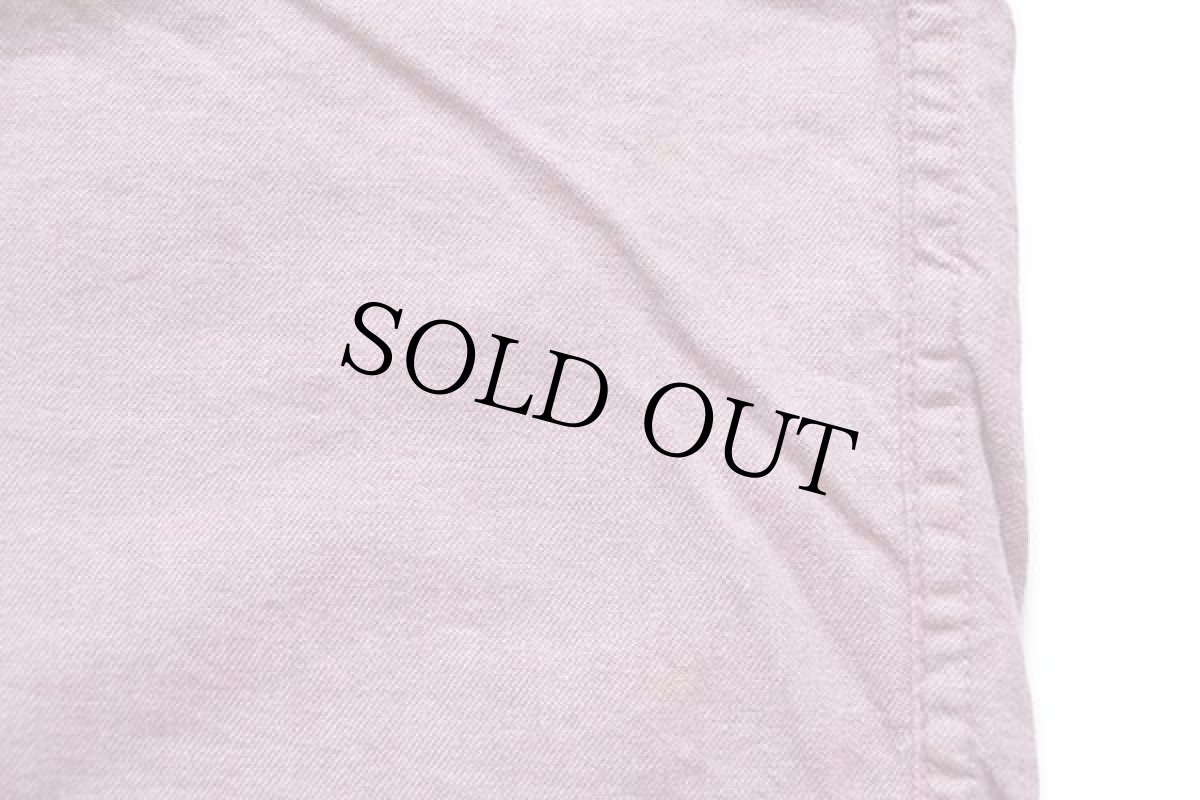 画像6: デッドストック★90s EddieBauerエディーバウアー 無地 ボタンダウン コットン ダンガリーシャツ 薄赤紫 M★A (6)