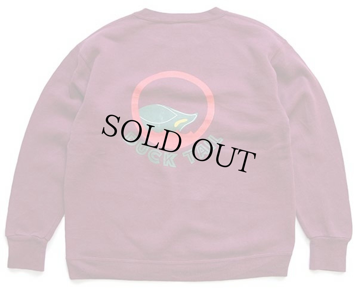 画像2: 90s USA製 Duck Head ロゴ 両面プリント スウェット バーガンディ M (2)