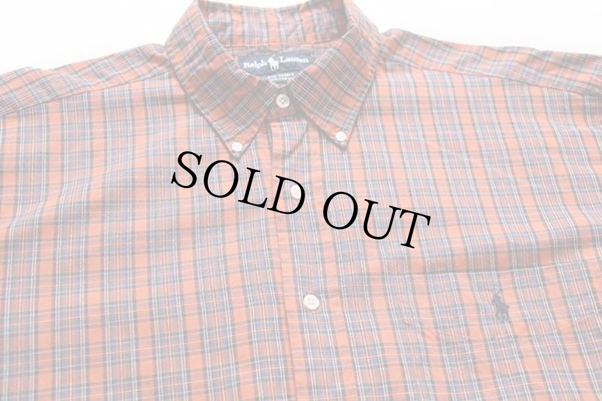 画像3: 00s ラルフローレン BIG SHIRT タータンチェック ボタンダウン オックスフォード コットンシャツ L (3)