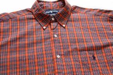 画像3: 00s ラルフローレン BIG SHIRT タータンチェック ボタンダウン オックスフォード コットンシャツ L (3)