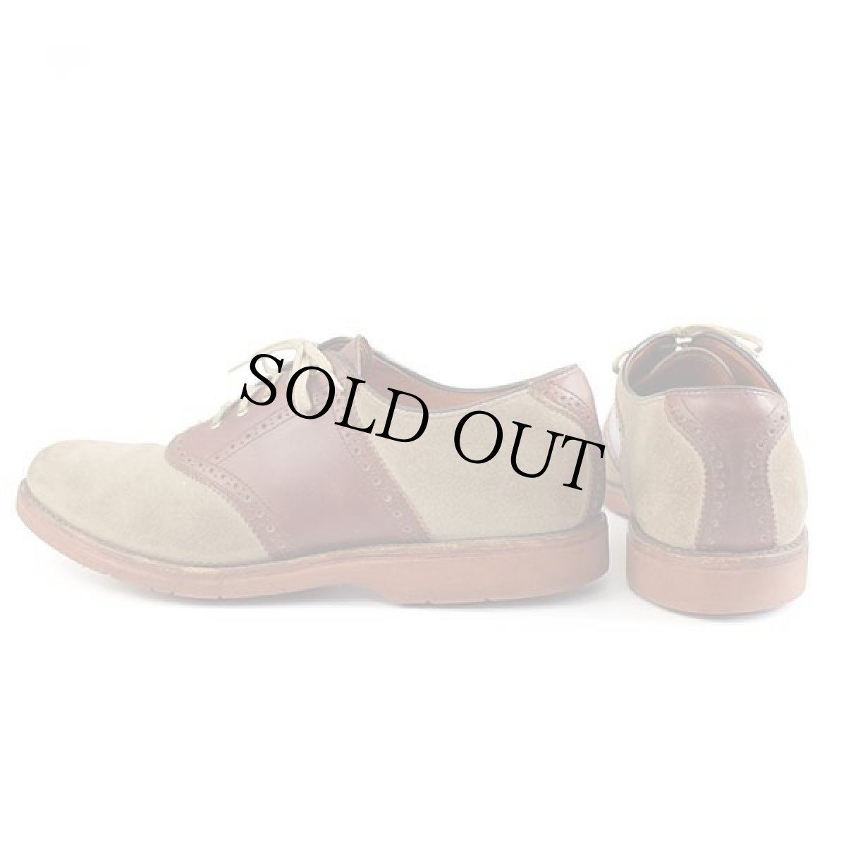 画像2: 90s LANDS'ENDランズエンド スエードレザー サドルシューズ 9.5W★レザーシューズ 革靴 (2)