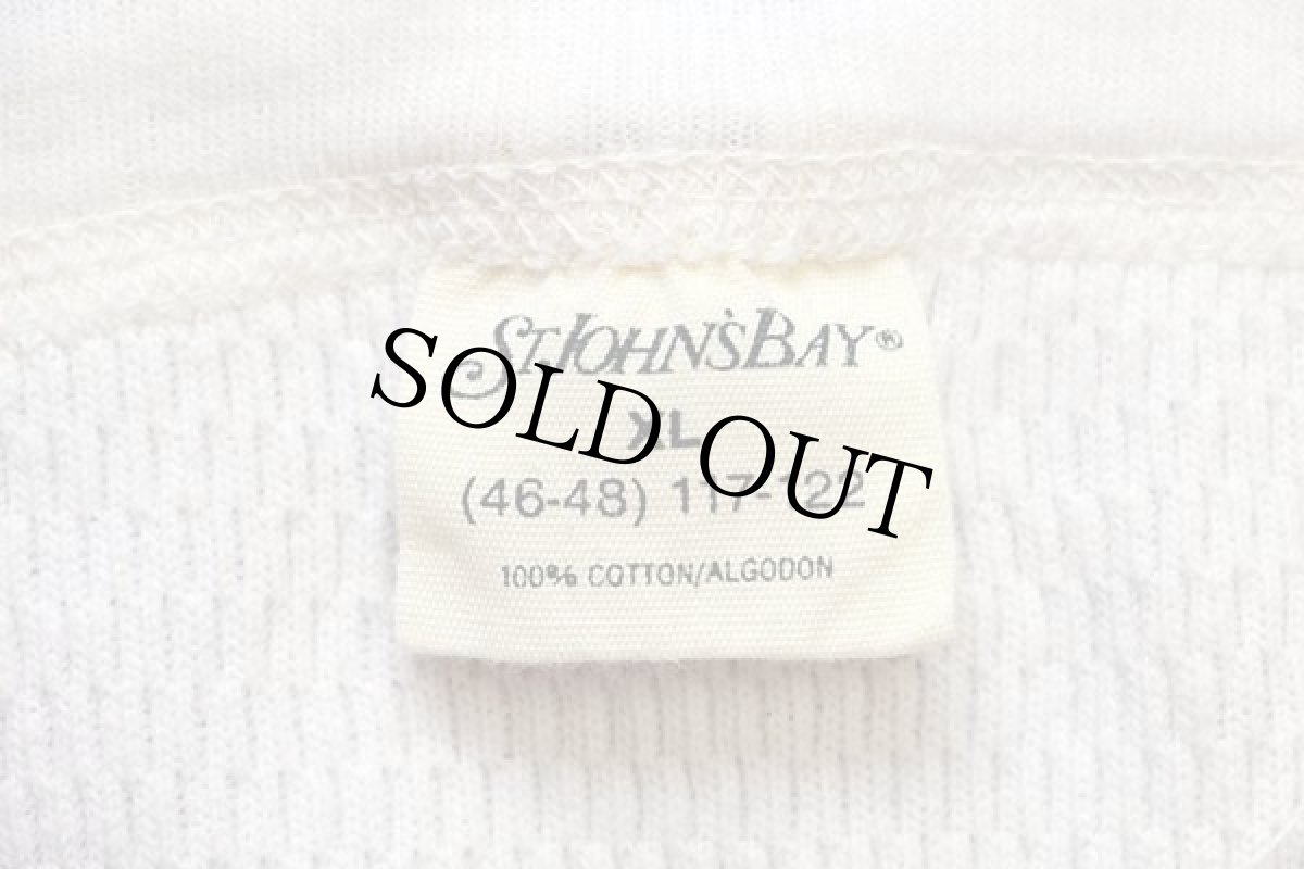 画像4: 90s USA製 STJOHN'SBAY コットン 半袖サーマルシャツ ナチュラル XL (4)