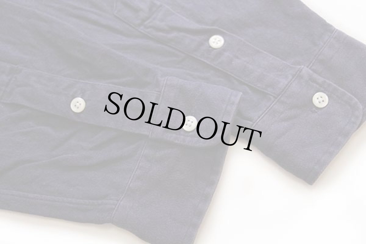 画像5: 90s ポロ ラルフローレン ワンポイント ボタンダウン ヘビー コットンシャツ ナス紺 (5)