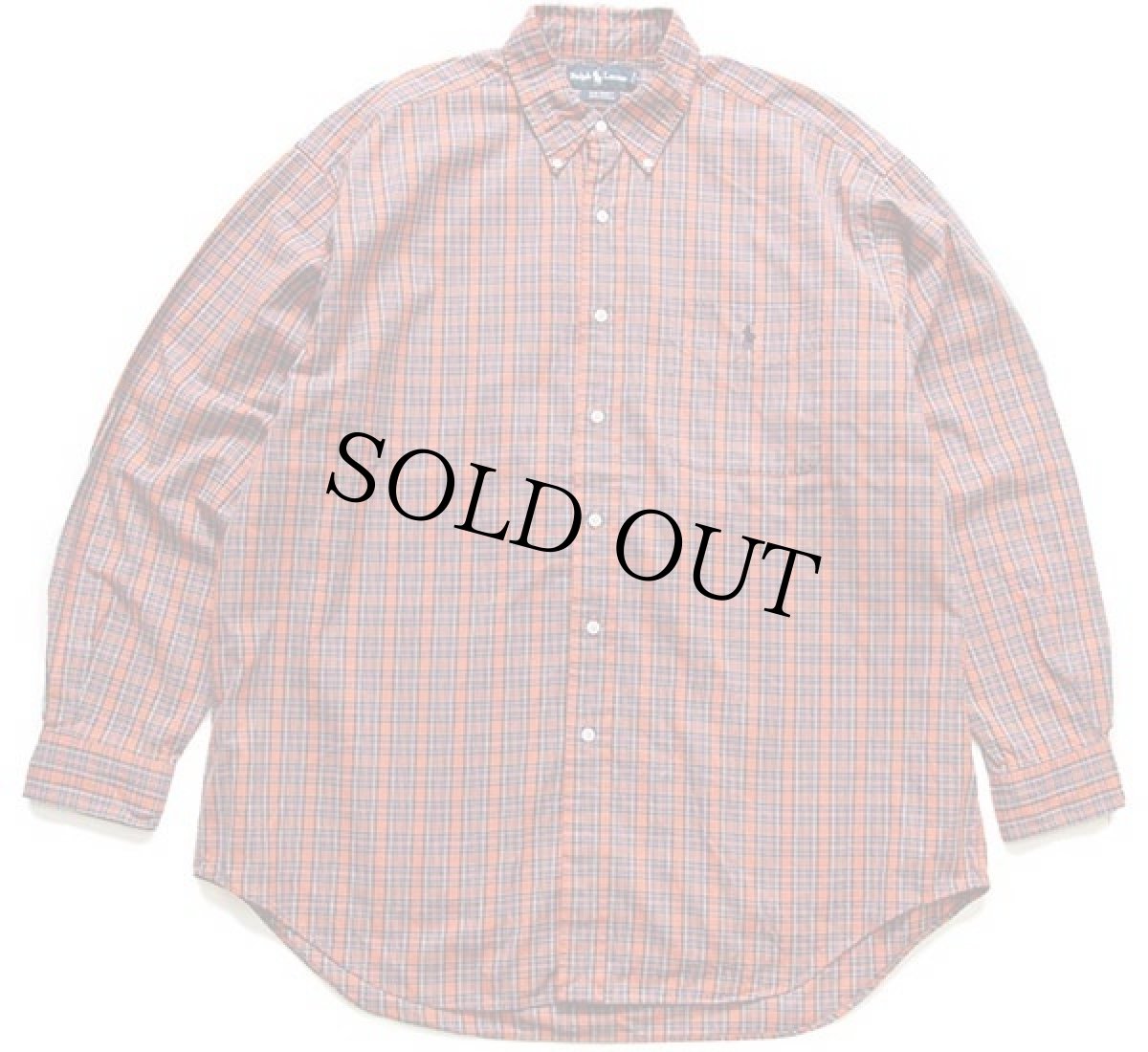 画像1: 00s ラルフローレン BIG SHIRT タータンチェック ボタンダウン オックスフォード コットンシャツ L (1)