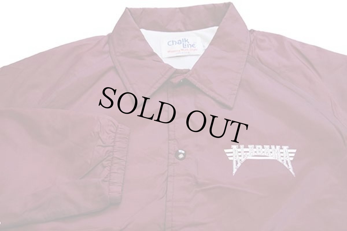 画像3: 80s USA製 Chalk Line ALABAMA ナイロン コーチジャケット バーガンディ L (3)