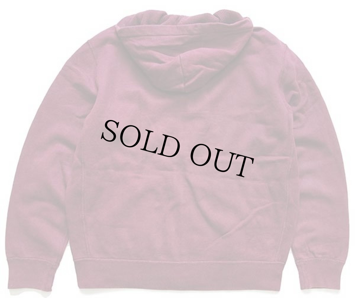 画像2: ポロ ラルフローレン ワンポイント フード裏サーマル スウェット ジップパーカー バーガンディ L (2)