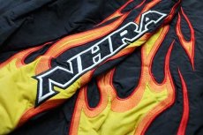 画像5: 90s NHRA CHAMPIONSHIP DRAG RACING フレイムス 刺繍 ナイロンジャケット 黒 XL★ファイヤーパターン (5)