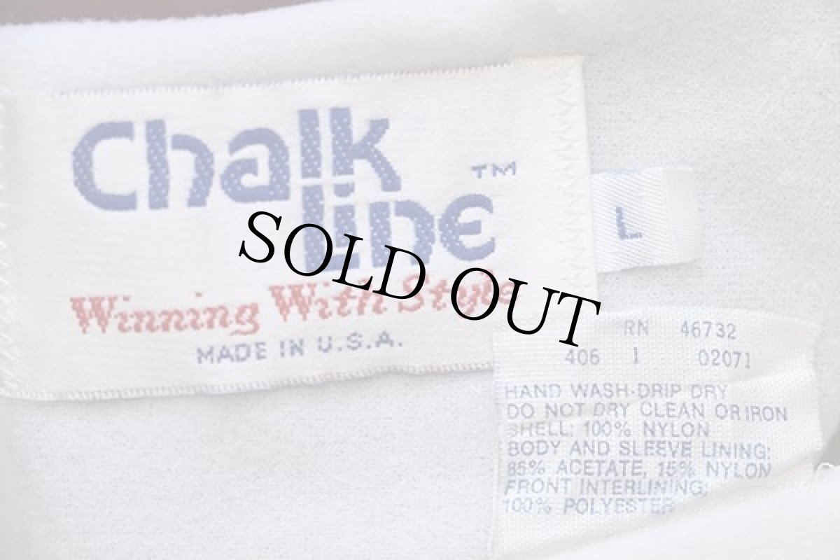 画像4: 80s USA製 Chalk Line ALABAMA ナイロン コーチジャケット バーガンディ L (4)