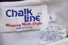 画像4: 80s USA製 Chalk Line ALABAMA ナイロン コーチジャケット バーガンディ L (4)