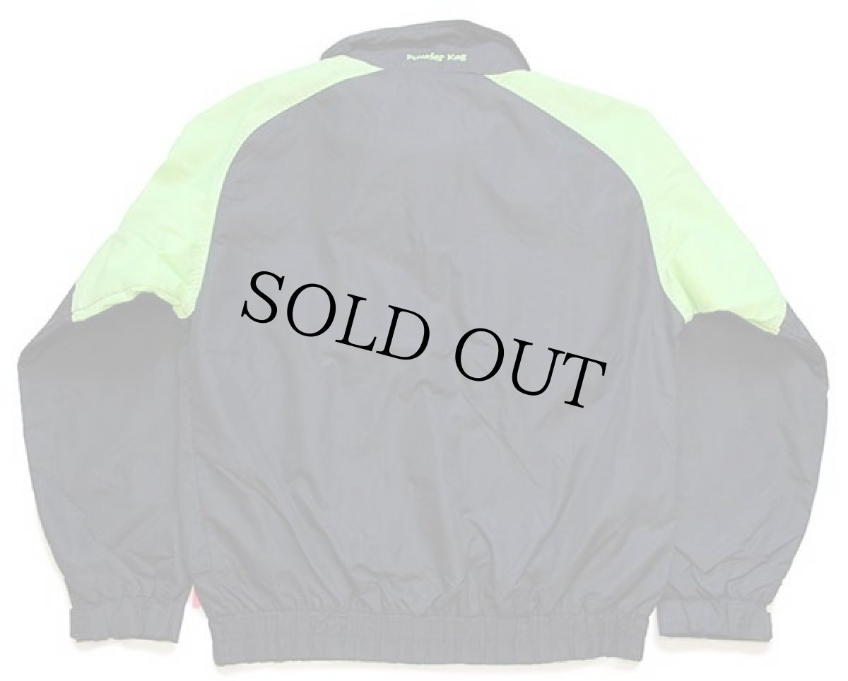 画像2: 90s Columbiaコロンビア Powder Keg マルチカラー 切り替え ナイロンジャケット 黒×蛍光 M (2)