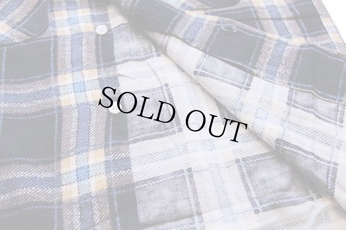 画像5: 60s SEARS PILGRIMピルグリム チェック コットン プリントネル オープンカラーシャツ S (5)