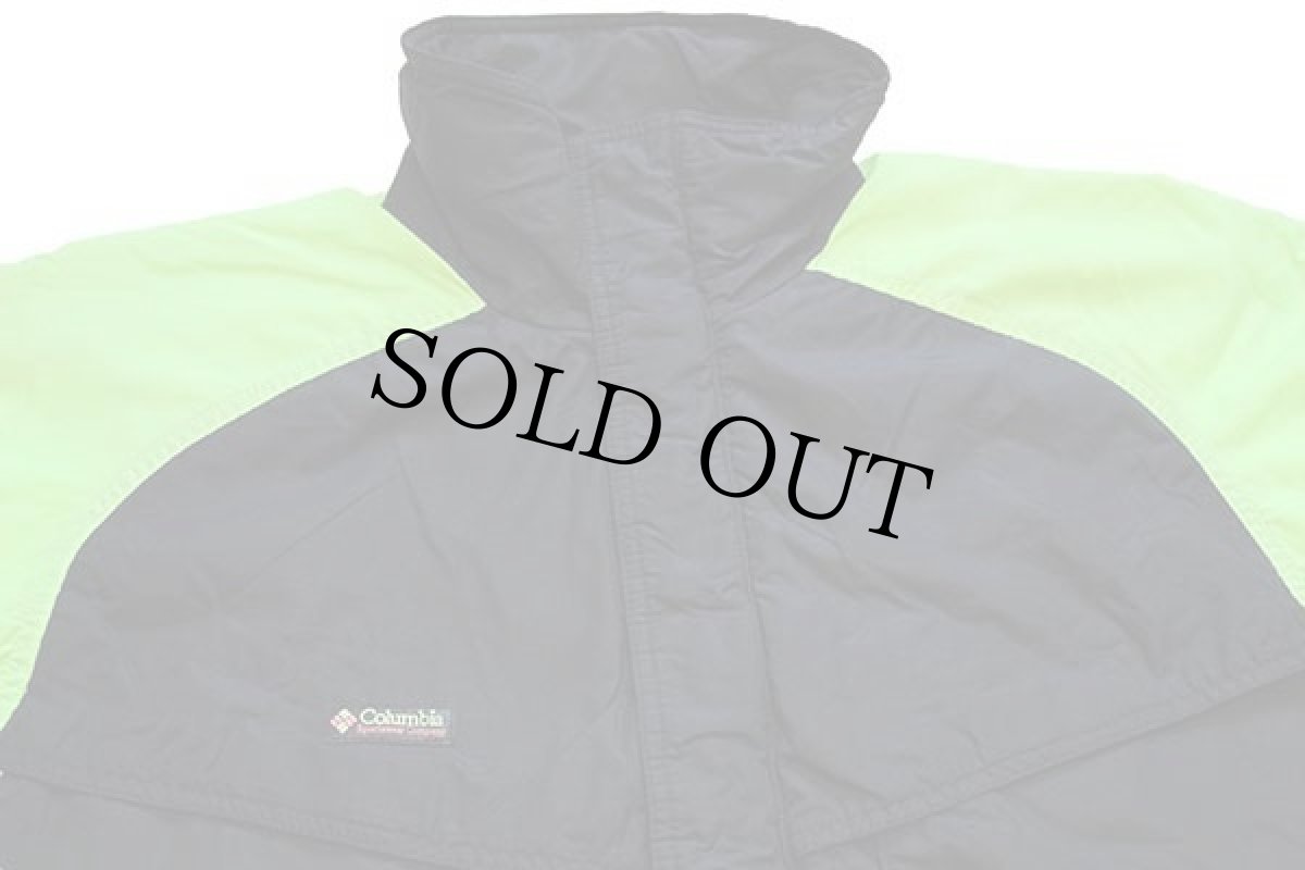 画像3: 90s Columbiaコロンビア Powder Keg マルチカラー 切り替え ナイロンジャケット 黒×蛍光 M (3)