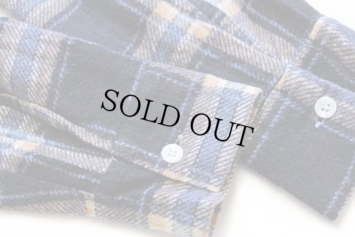 画像6: 60s SEARS PILGRIMピルグリム チェック コットン プリントネル オープンカラーシャツ S (6)