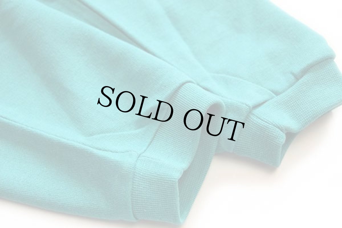 画像8: デッドストック★90s Championチャンピオン ワンポイント スクリプト ロゴ刺繍 モックネック フルジップ スウェット エメラルドグリーン L (8)