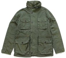 画像1: J.CREW NX-631 コットンポプリン フィールド メカニックジャケット オリーブ L (1)