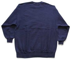 画像2: 90s USA製 L.L.Bean×RUSSELLラッセル 無地 前V スウェット 紺 XXL★ブランク (2)