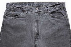 画像4: 90s USA製 Levi'sリーバイス 505 先染め ブラック デニムパンツ w38 L30★57 (4)