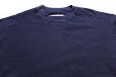 画像3: 90s USA製 L.L.Bean×RUSSELLラッセル 無地 前V スウェット 紺 XXL★ブランク (3)