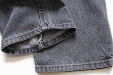 画像8: 90s USA製 Levi'sリーバイス 505 先染め ブラック デニムパンツ w38 L30★57 (8)