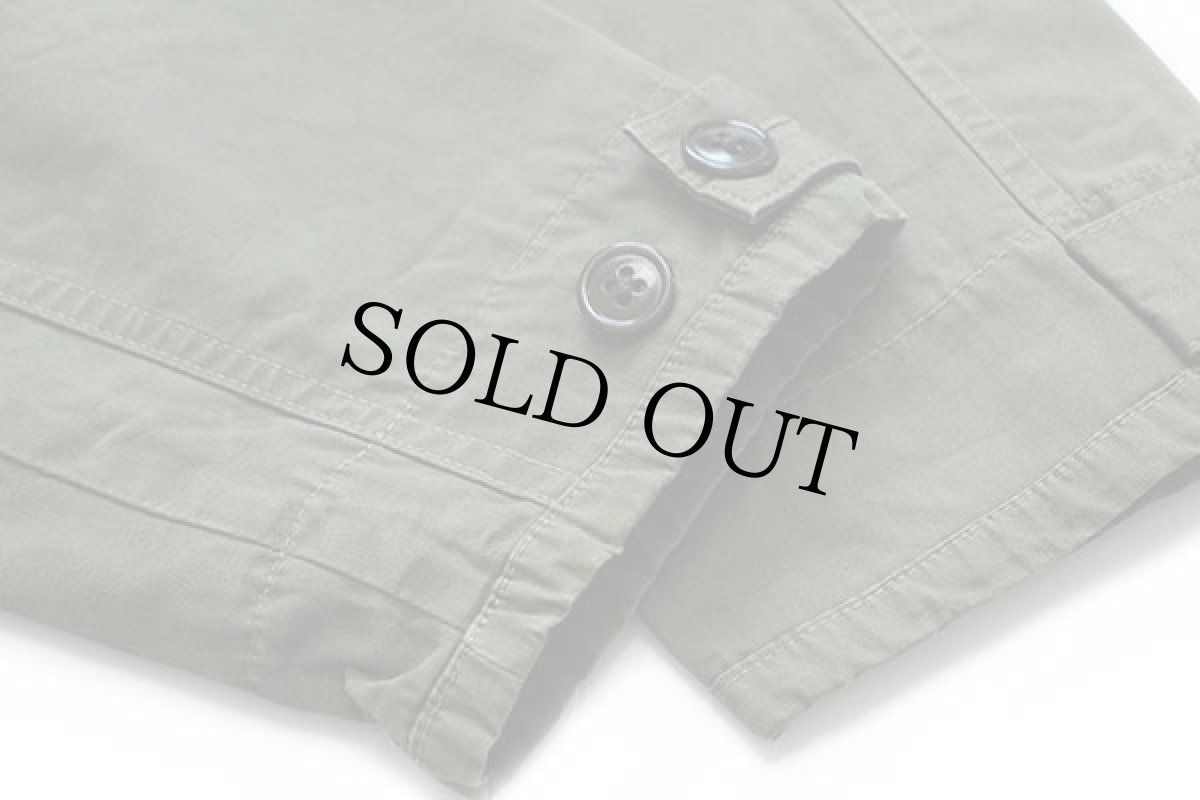 画像7: J.CREW NX-631 コットンポプリン フィールド メカニックジャケット オリーブ L (7)