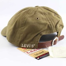 画像2: デッドストック★Levi'sリーバイス ロゴ刺繍 コットンキャップ オリーブ (2)