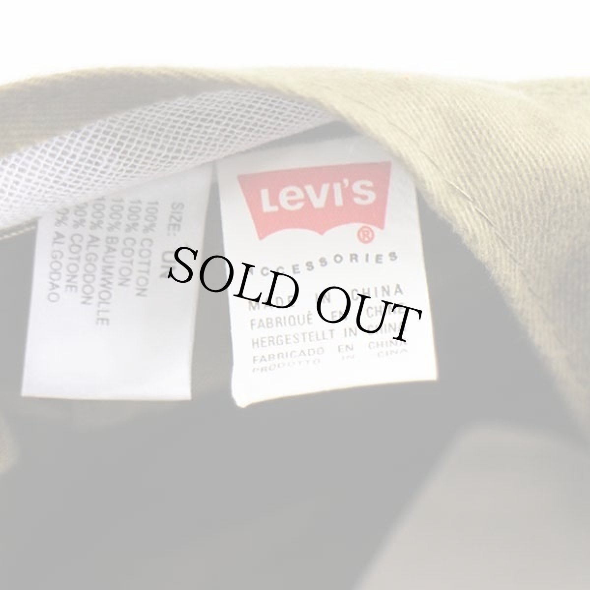 画像5: デッドストック★Levi'sリーバイス ロゴ刺繍 コットンキャップ オリーブ (5)