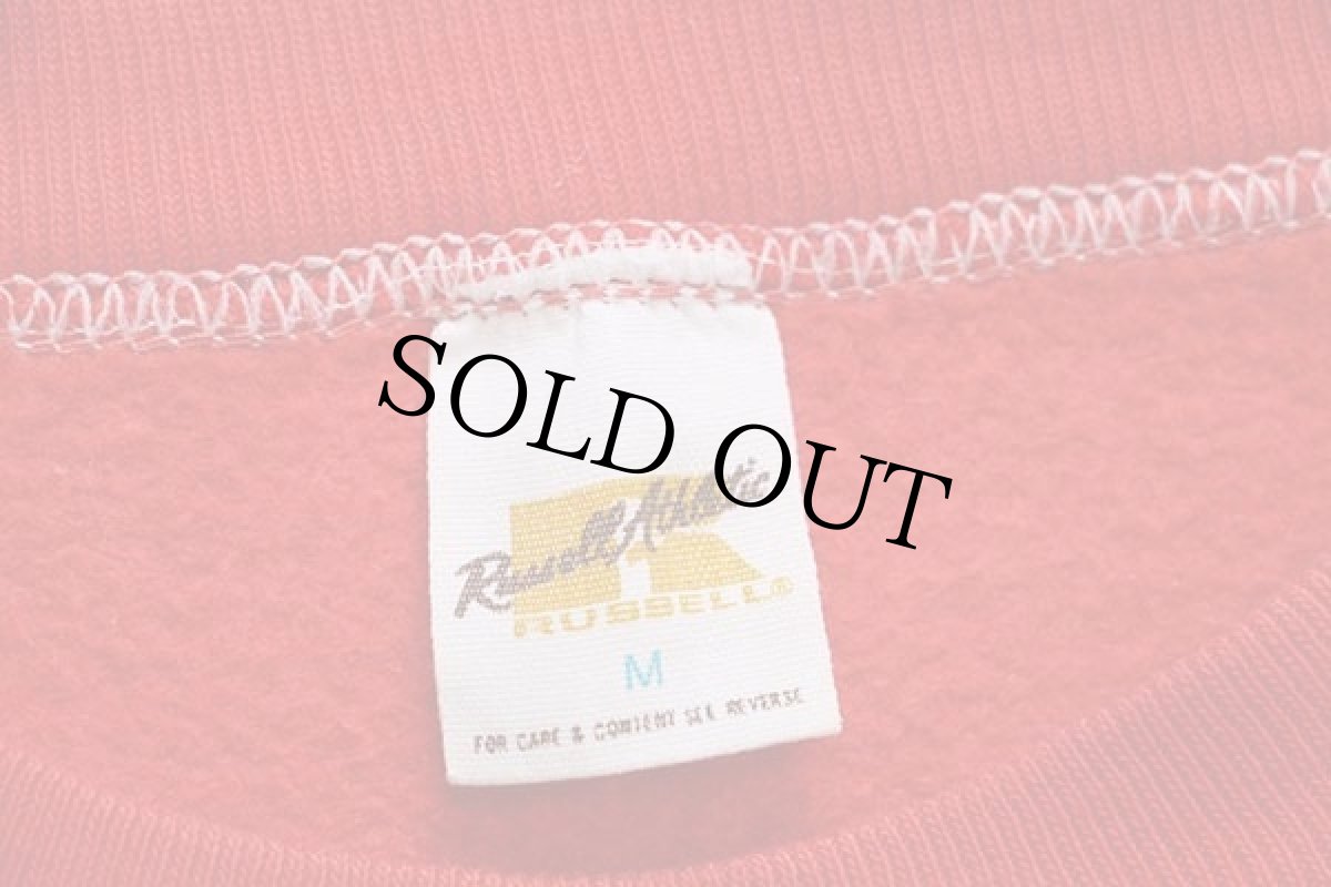 画像4: 70s USA製 RUSSELLラッセル スヌーピー スウェット 赤 M (4)